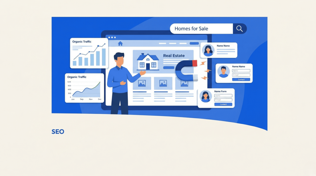 A complete guide on how to get real estate leads without cold calling using inbound SEO